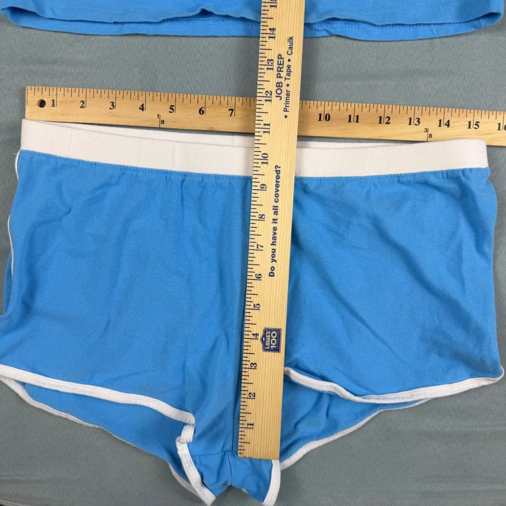 Vintage Inspired Saint Tropez Tennis Lounge Set Blue White Large Sporty Retro